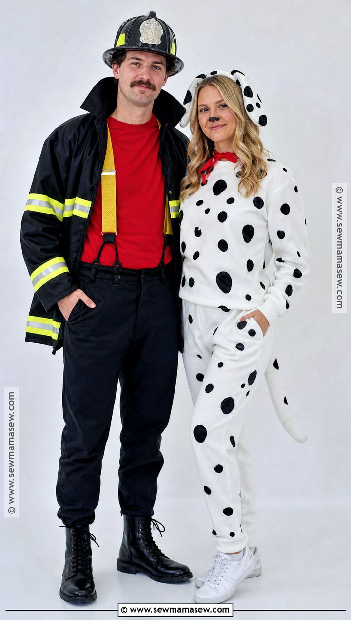 DIY Dalmatian And Firefighter Costume - 35 dalmatian and firefighter costume ideas