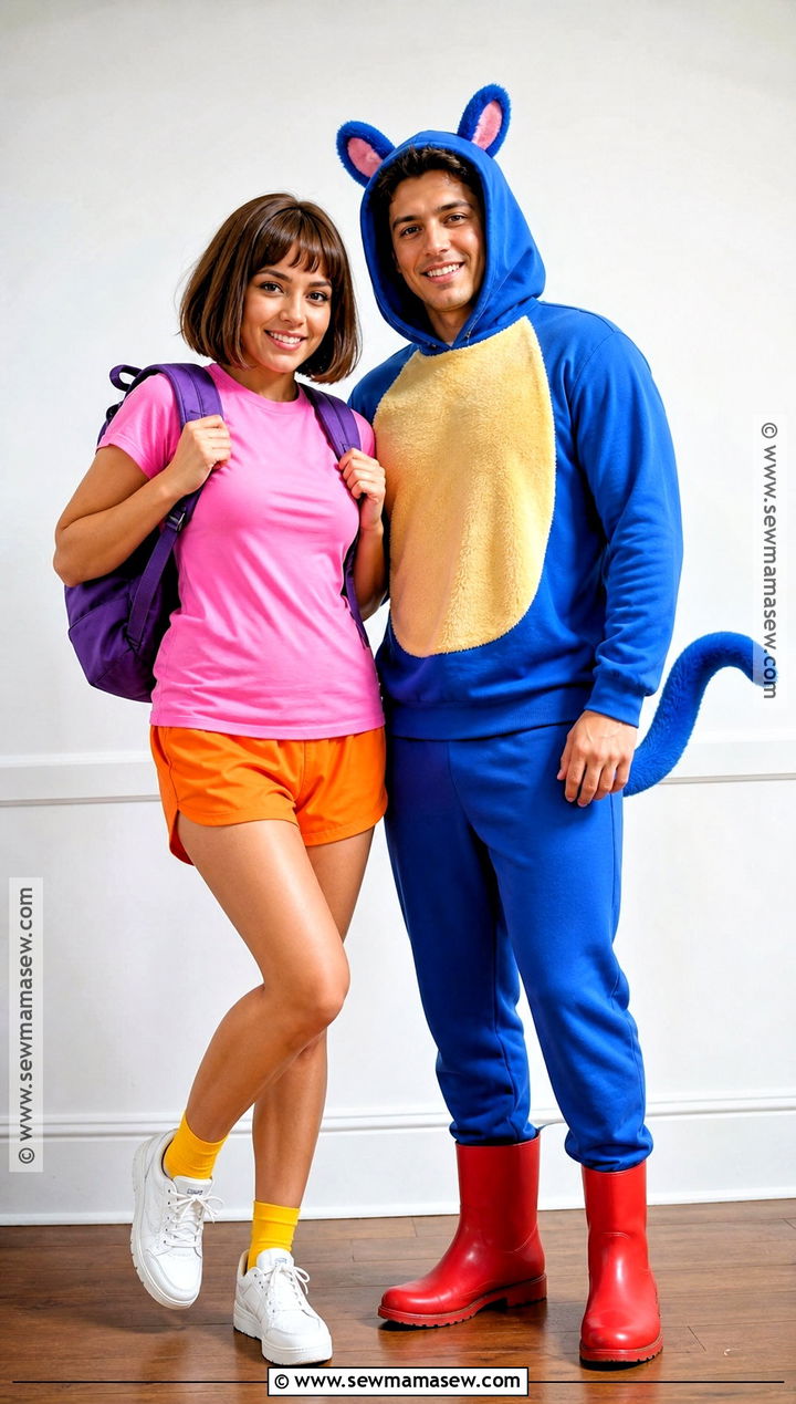 DIY Dora And Boots Couple Costume - 35 dora and boots costume
