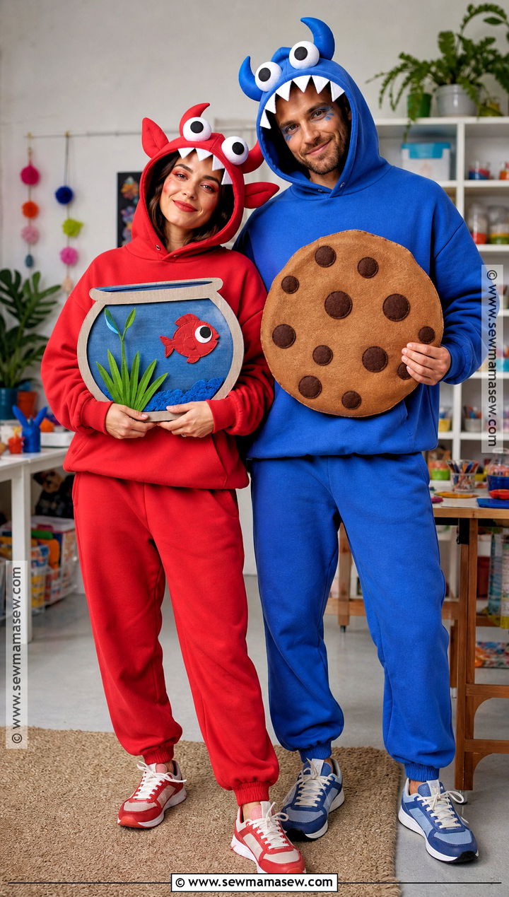 DIY Elmo And Cookie Monster Costume - 40 elmo and cookie monster costumes