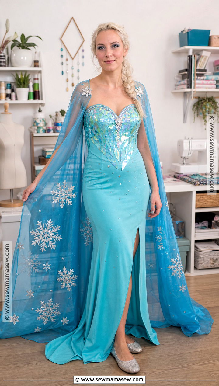 DIY Elsa Blue Dress Costume - 30 elsa halloween costume ideas