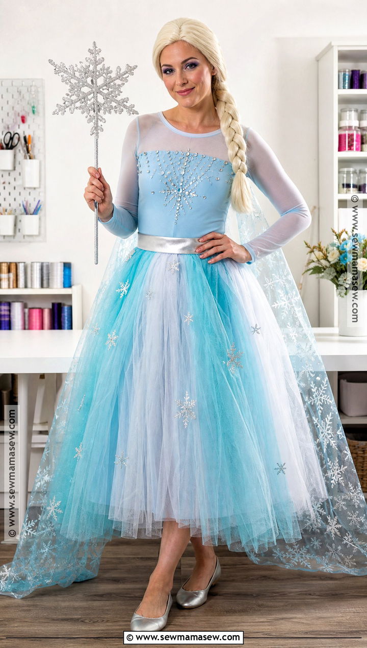 DIY Elsa Tulle Dress Costume - 30 elsa frozen costume ideas