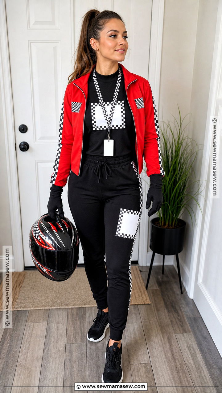 DIY F1 Driver Costume With Closet Basics - 30 F1 Driver Costume Ideas for Women