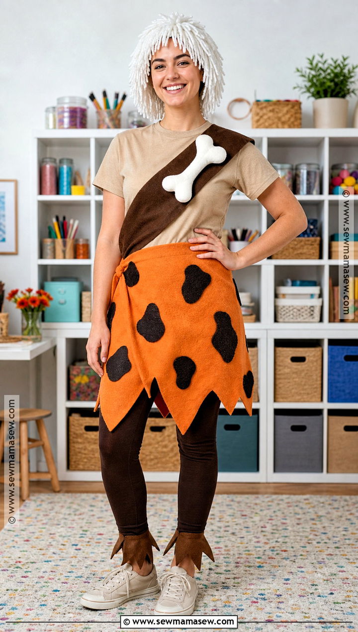 DIY Felt Bamm Bamm Costume - 30 bam bam costume ideas