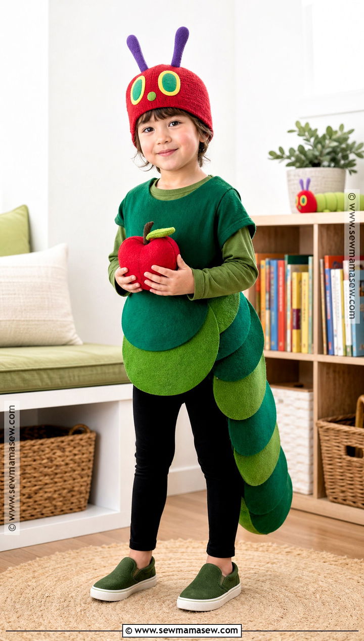 DIY Felt Very Hungry Caterpillar Costume - 30 the very hungry caterpillar costume ideas