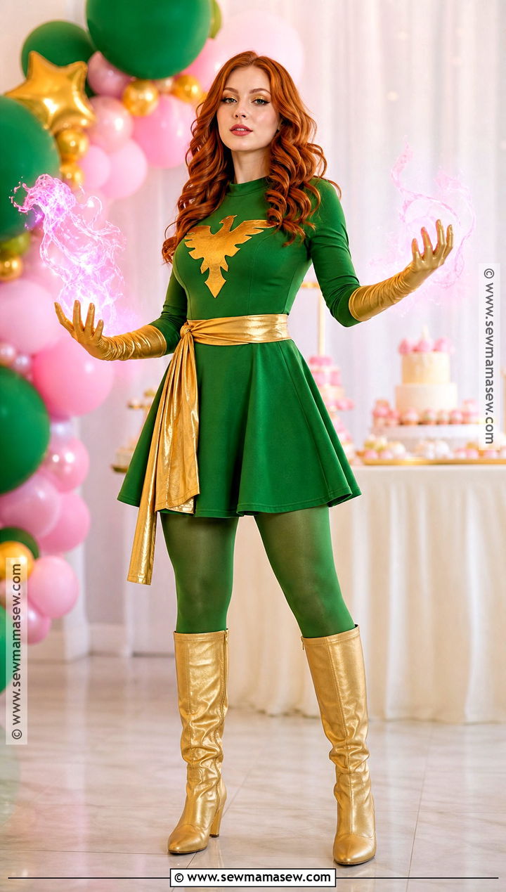 DIY Green Phoenix Dress Costume - 30 Jean Grey Costume Ideas