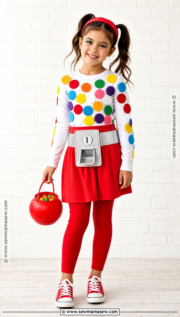 DIY Gumball Machine Costume - 40 halloween costume ideas for girls