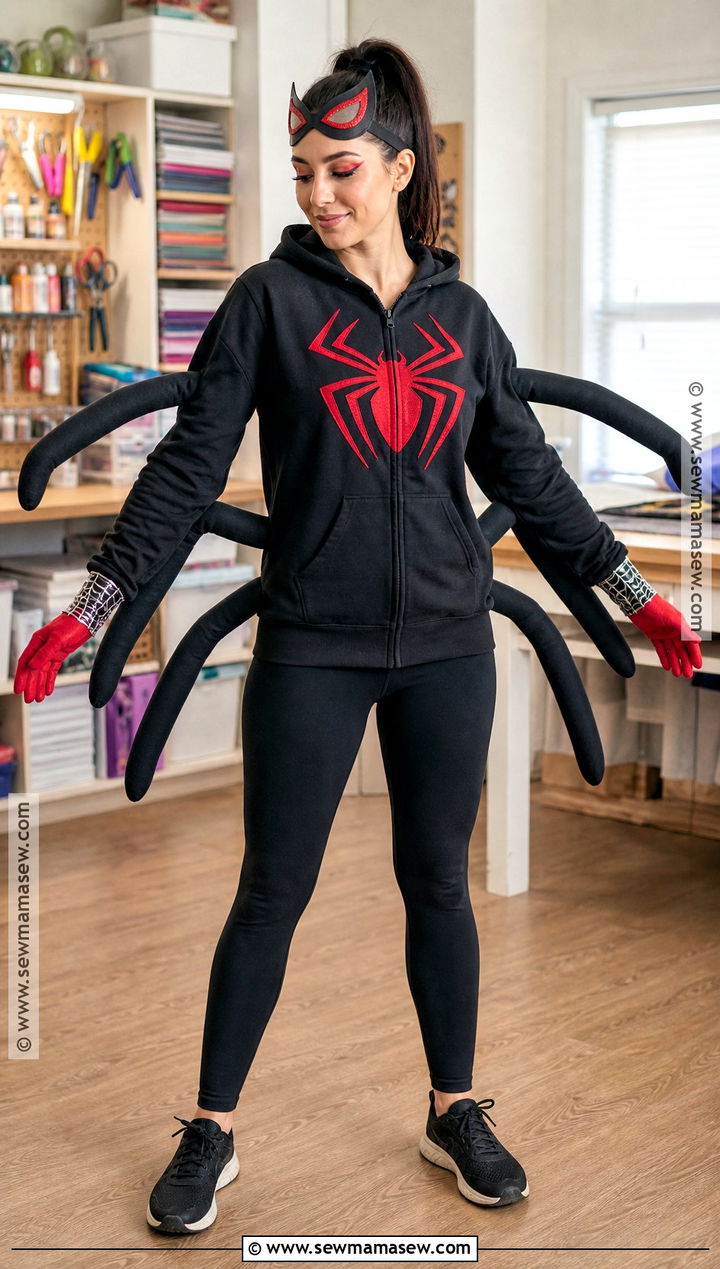 DIY Hoodie Spider Woman Costume - 30 spider woman costume ideas
