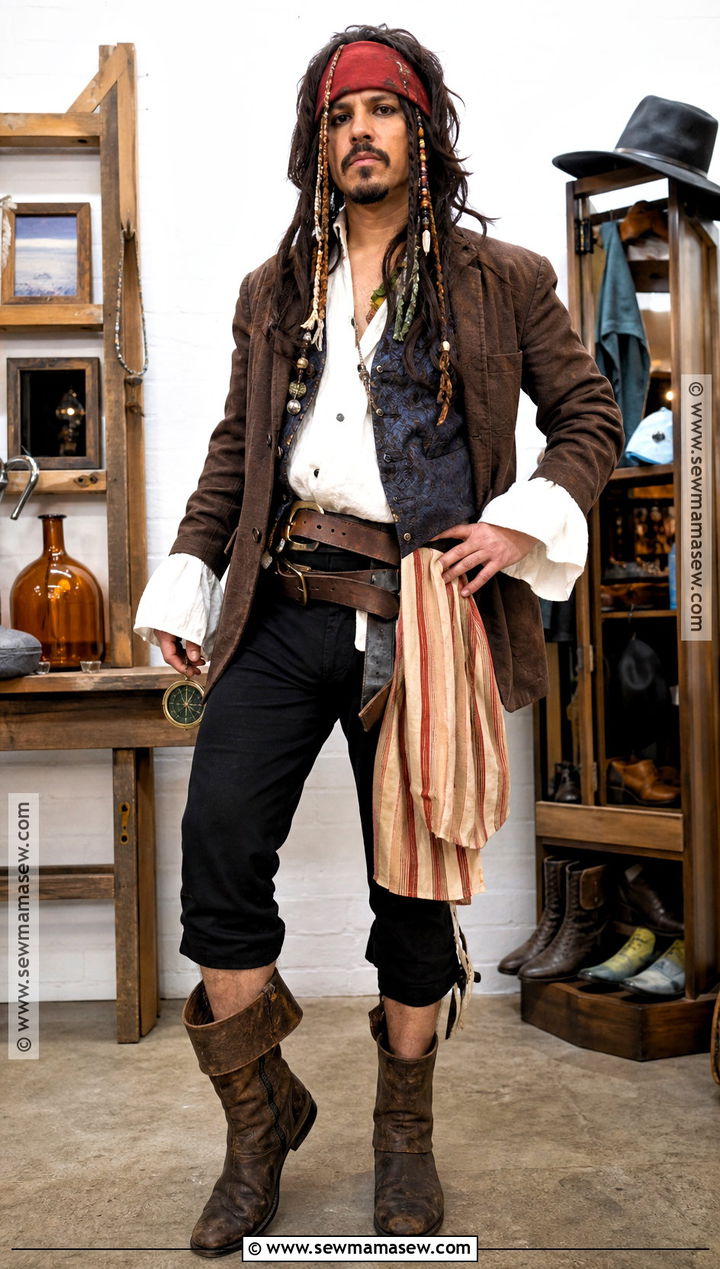 DIY Jack Sparrow Costume From Thrift Store Clothes - 30 Jack Sparrow Halloween Costume Ideas