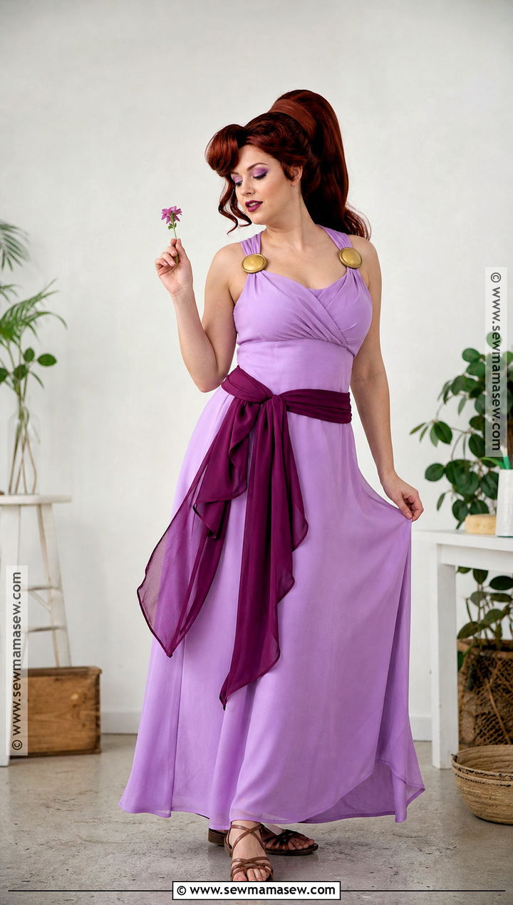 DIY Megara Cosplay With Thrifted Maxi Dress - 35 megara cosplay ideas