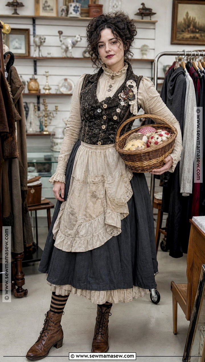 DIY Mrs Lovett Costume With Thrifted Layers - 30 mrs lovett costume ideas