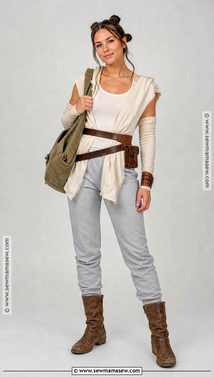 DIY No Sew Rey Costume - 30 Rey Costume Ideas