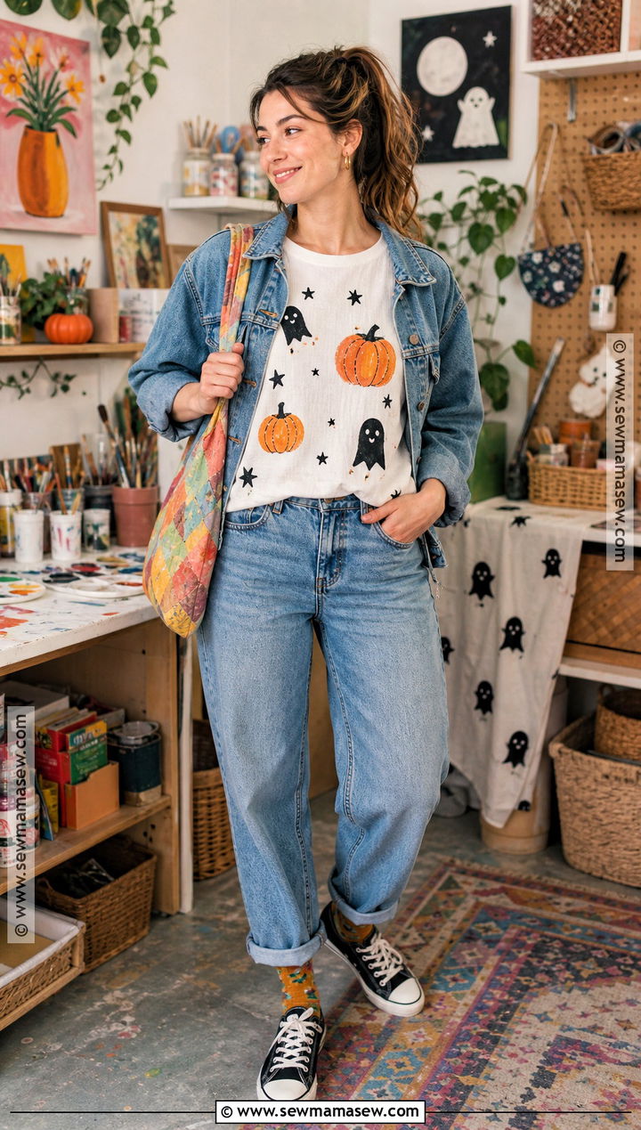 DIY Painted Halloween Shirt Outfit - 40 halloween shirts