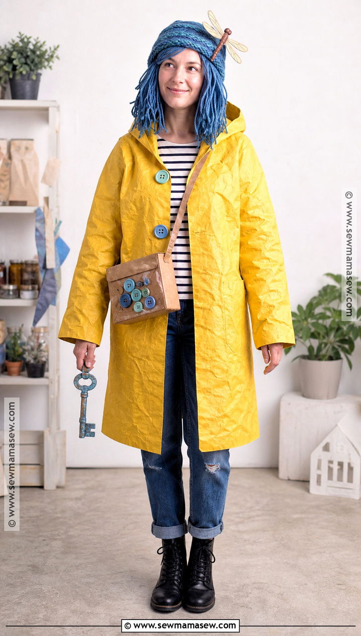 DIY Paper Coraline Costume - 40 coraline halloween costume ideas