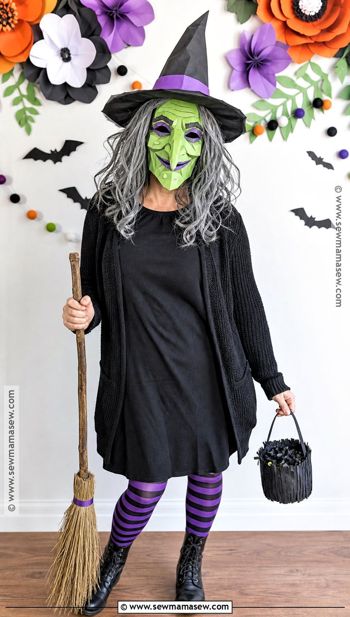 DIY Paper Witch Mask Costume - 30 witch mask ideas