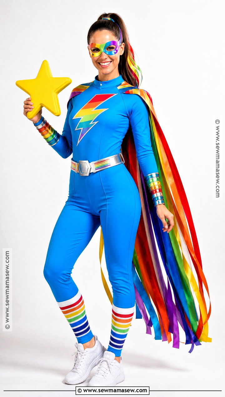 DIY Rainbow Superhero Costume - 40 superhero costume ideas