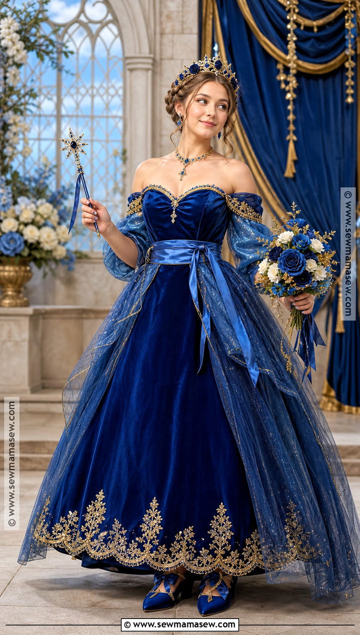 DIY Royal Princess Costume With Thrifted Dress - 30 princess dress up ideas