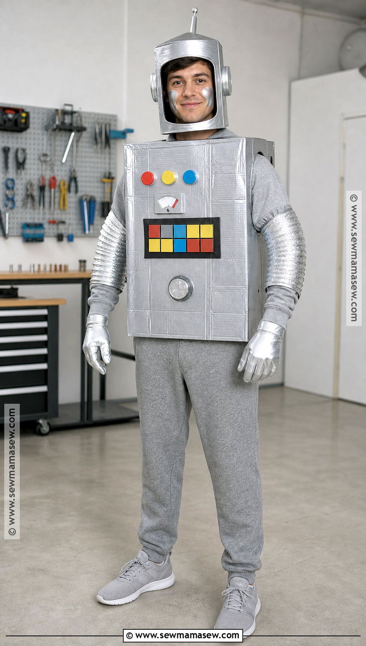 DIY Silver Robot Costume - 30 silver costume ideas