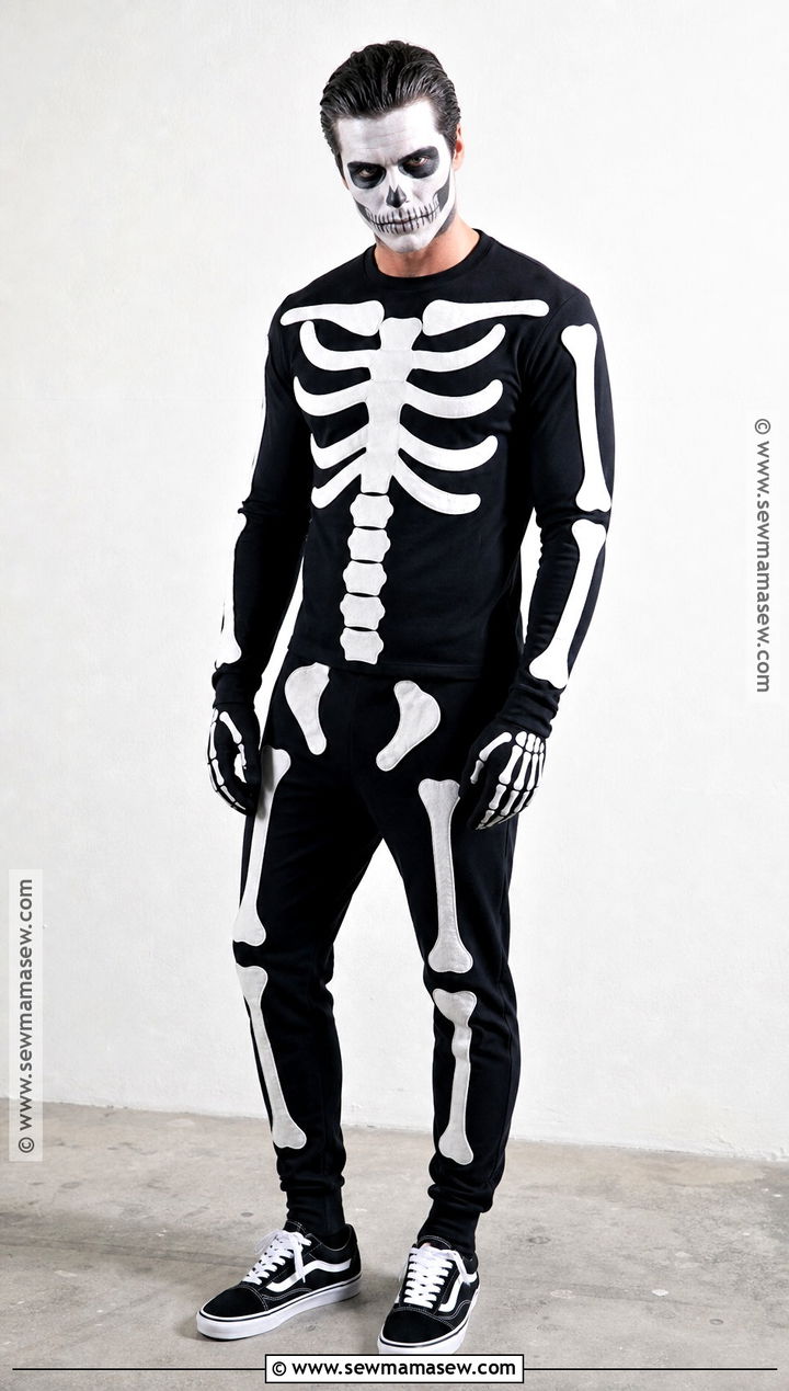 DIY Skeleton Costume - 30 easy guy halloween costumes
