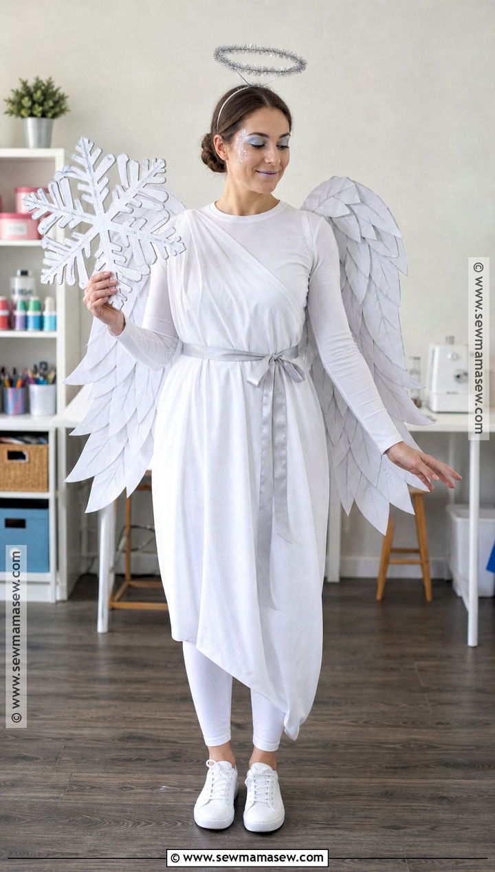 DIY Snow Angel Costume With White Sheets - 30 snow angel costume ideas