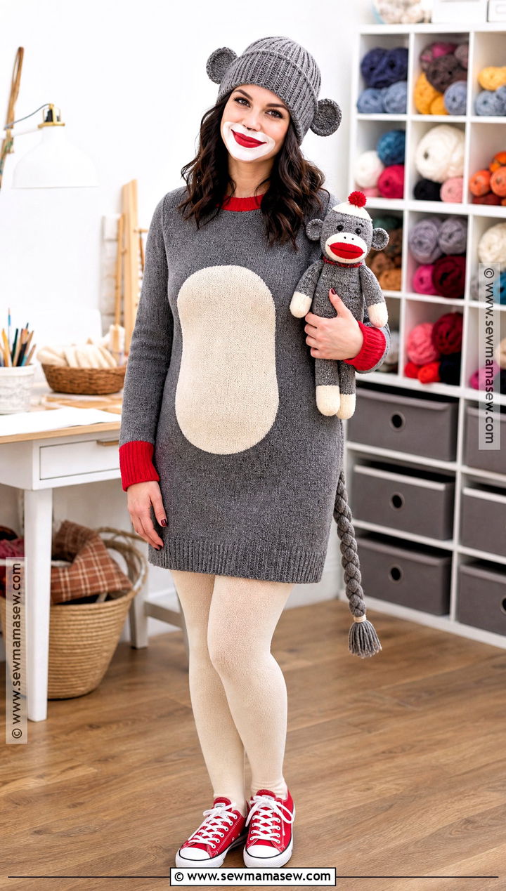 DIY Sock Monkey Costume - 35 Monkey Costume Ideas for Women