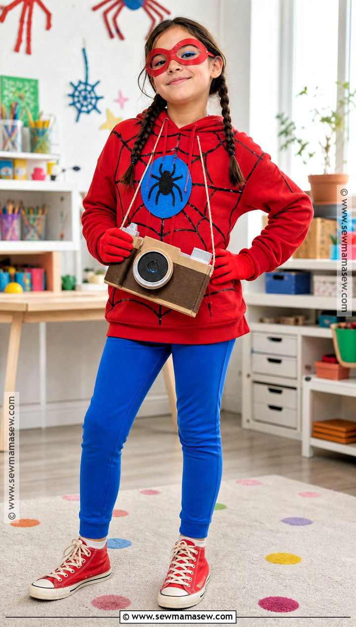 DIY Spider Man Hoodie Costume - 30 girl spiderman costume ideas