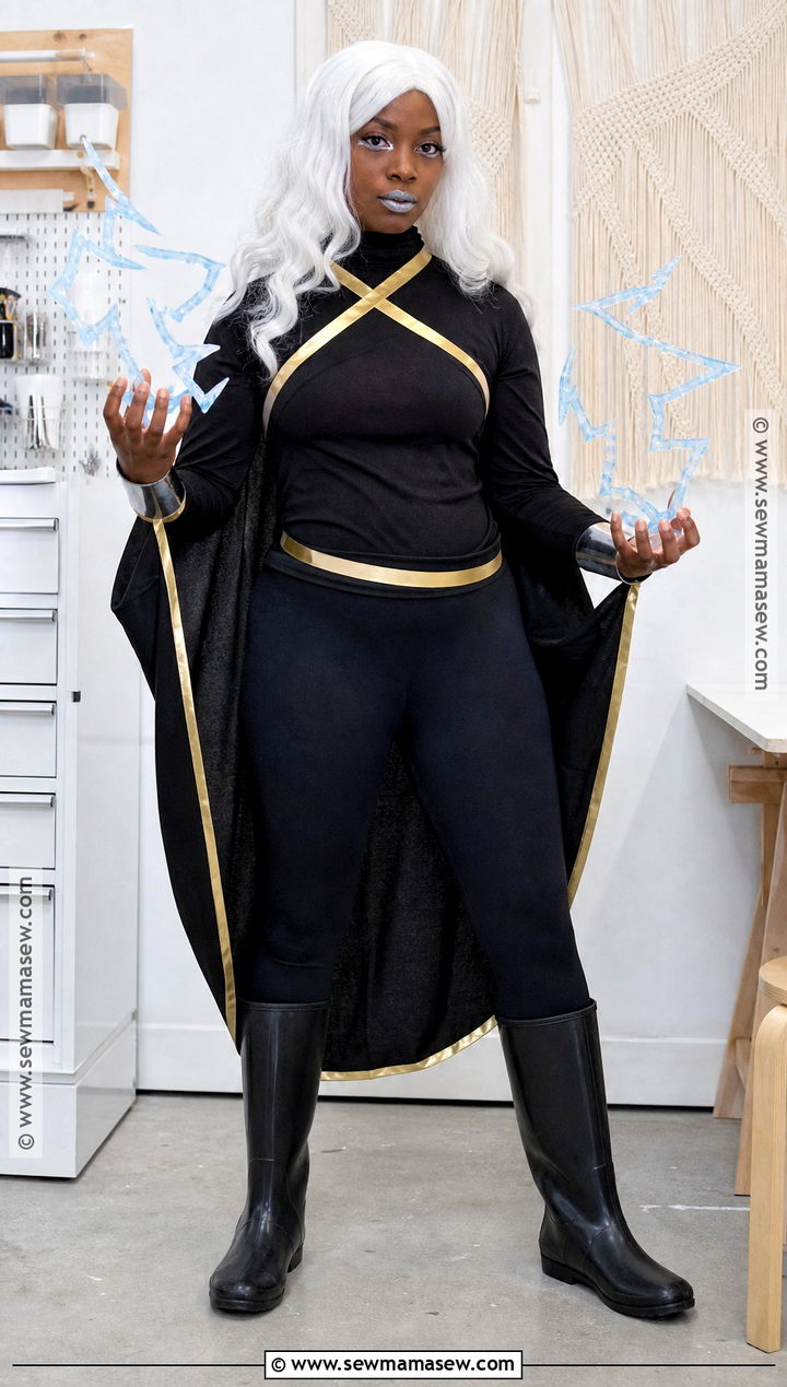 DIY Storm Cosplay With Black Leggings - 30 storm cosplay ideas