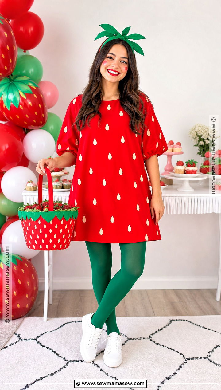 DIY Strawberry Costume - 30 Food Costume Ideas