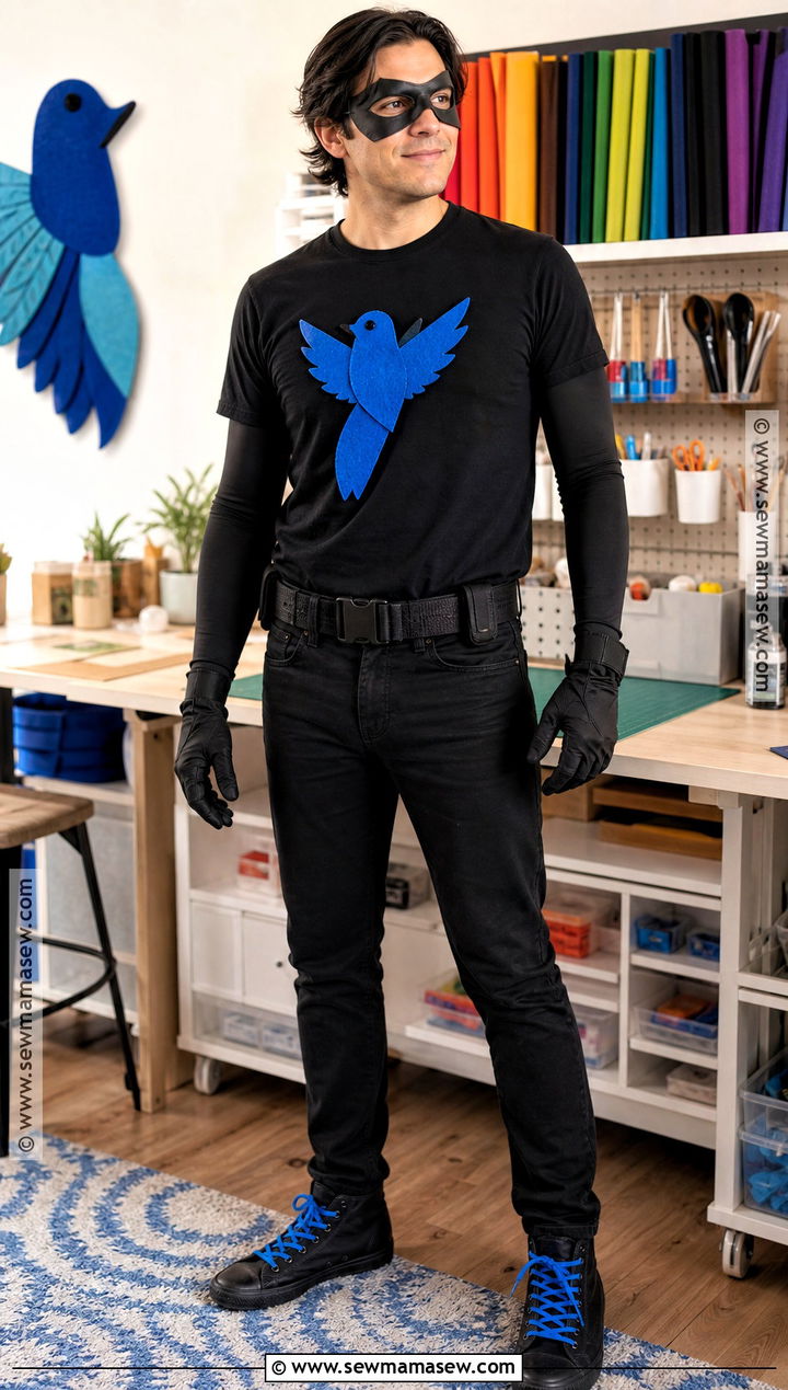 DIY T Shirt Nightwing Costume - 35 night wing costume ideas