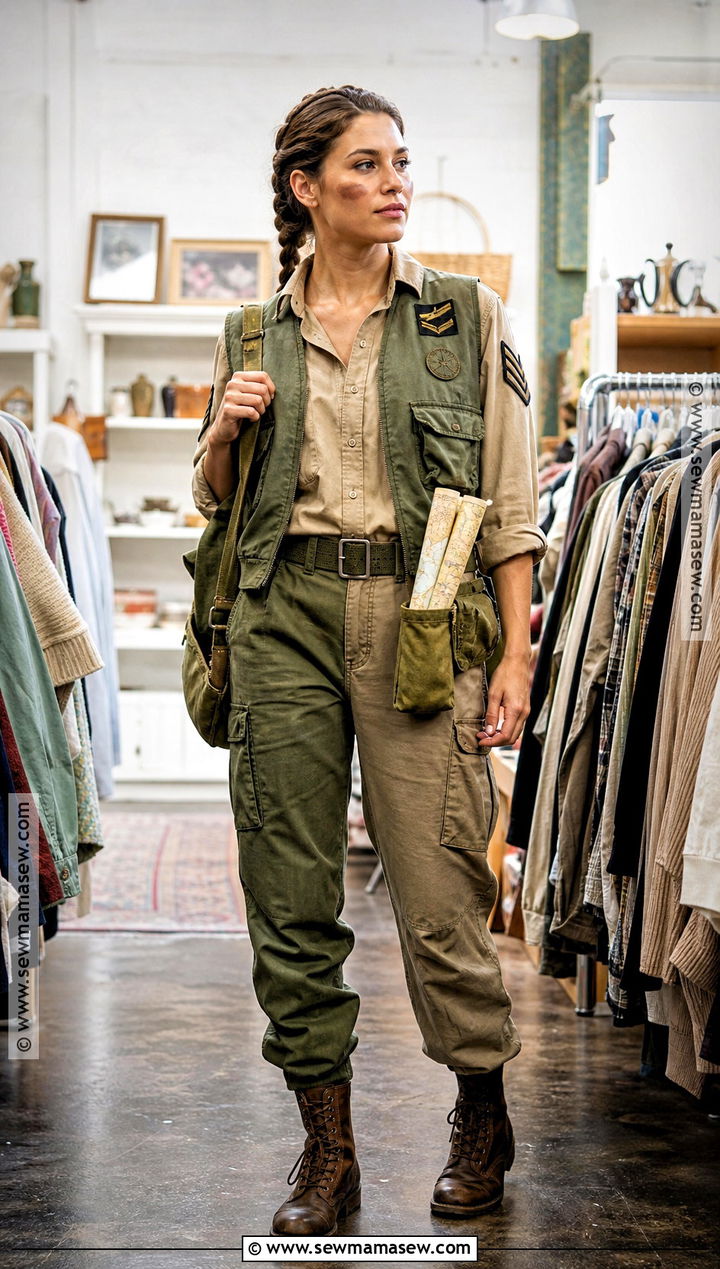 DIY Thrift Store Army Halloween Costume - 30 army halloween costumes for women