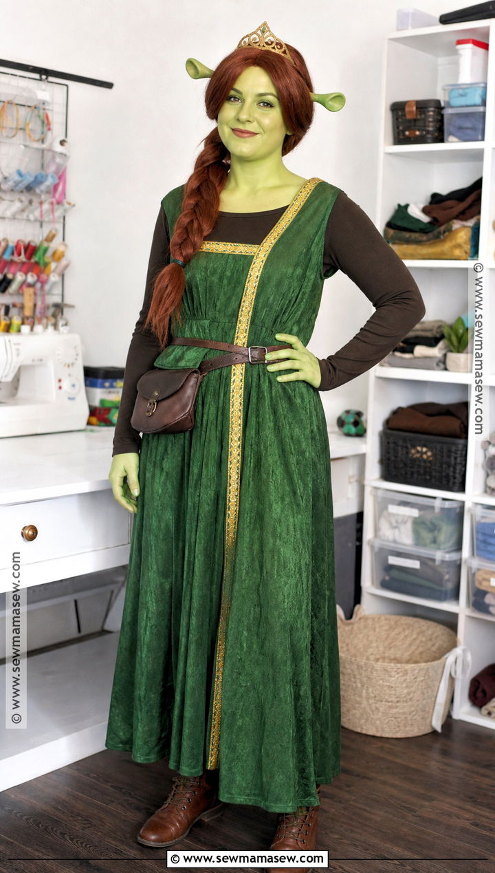 DIY Thrifted Fiona Costume - 35 fiona shrek costume ideas