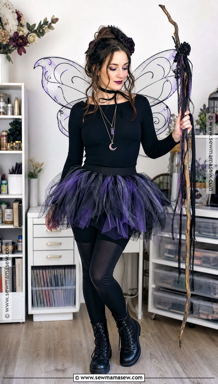 DIY Tulle Dark Fairy Costume - 30 Dark Fairy Halloween Costumes