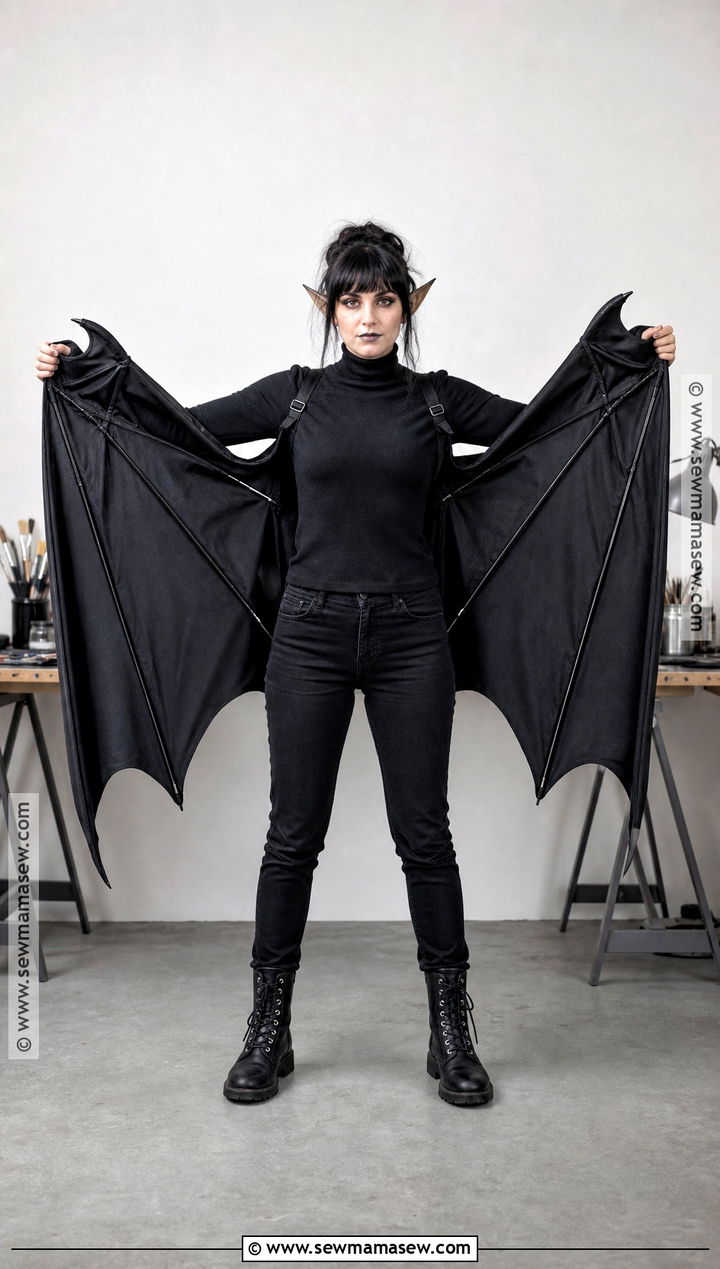 DIY Umbrella Wing Bat Costume - 35 Bat Costume Women's Ideas
