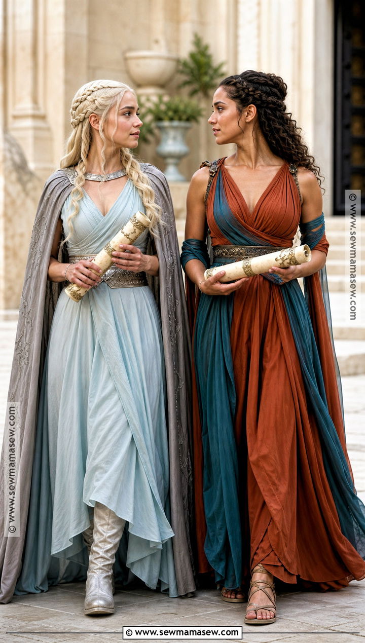 Daenerys And Missandei Fantasy Costume - 35 blonde and brunette duo costumes
