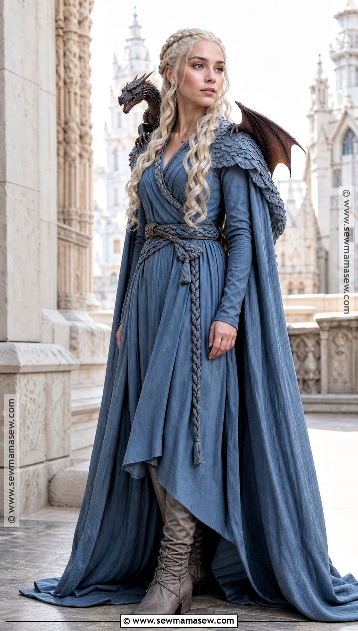 Daenerys Targaryen Blue Dress Costume - 35 blonde halloween costumes ideas