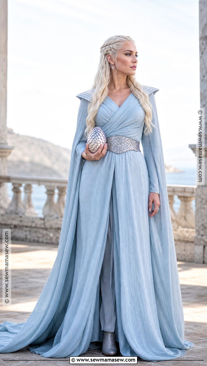 Daenerys Targaryen Cosplay With Blue Gown - 30 cosplay outfits for females