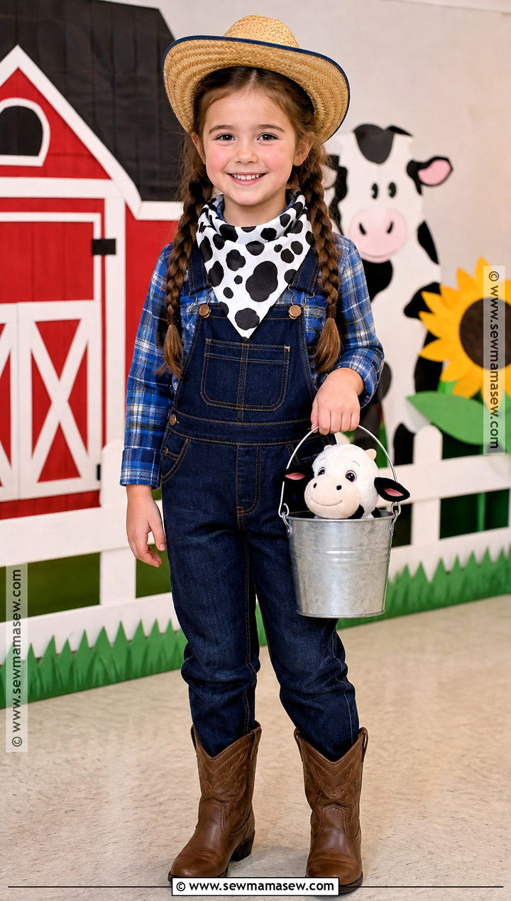 Dairy Farmer Costume - 30 farmer dress up day at school ideas