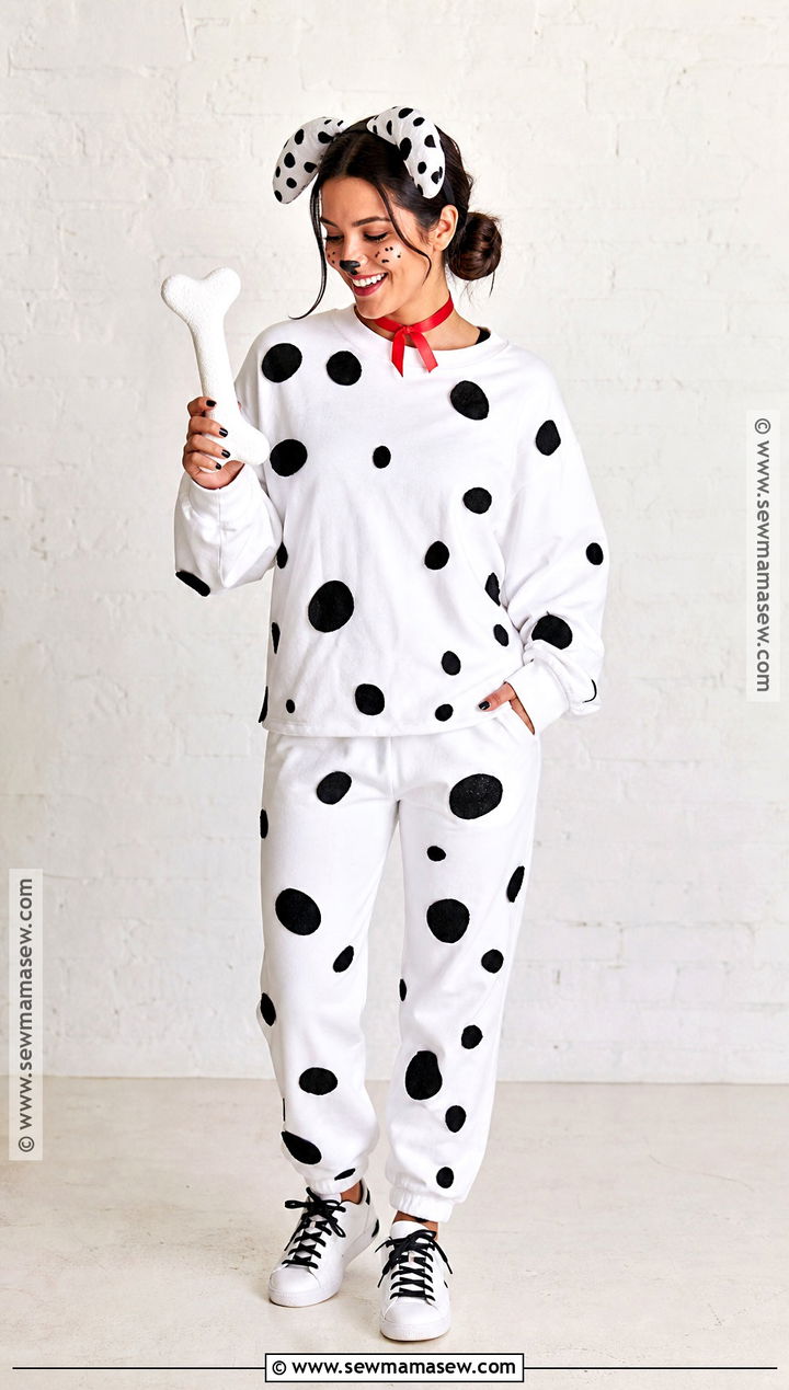 Dalmatian Costume With Spotted Clothes - 40 simple halloween costume ideas