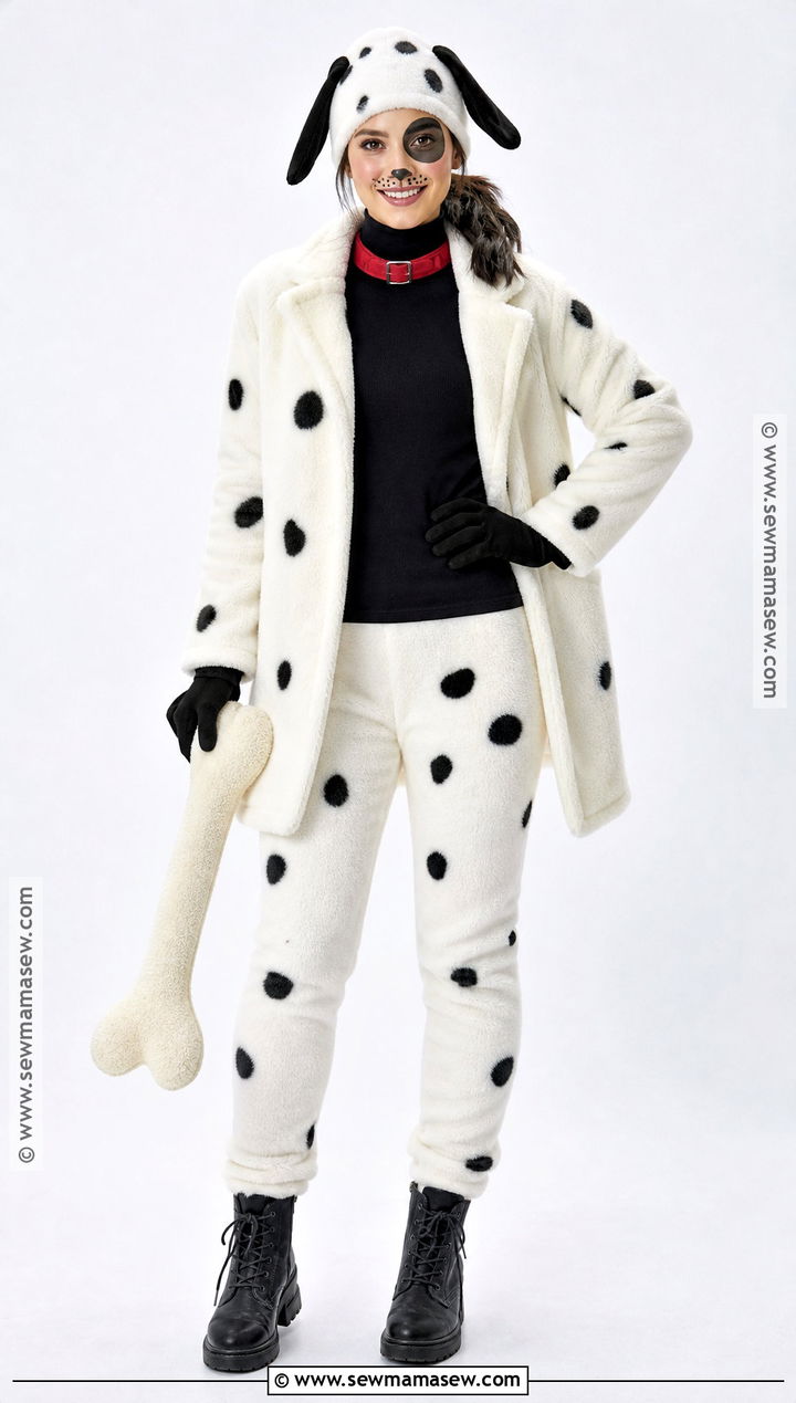 Dalmatian Costume With Spotted Faux Fur Coat - 40 warm halloween costumes