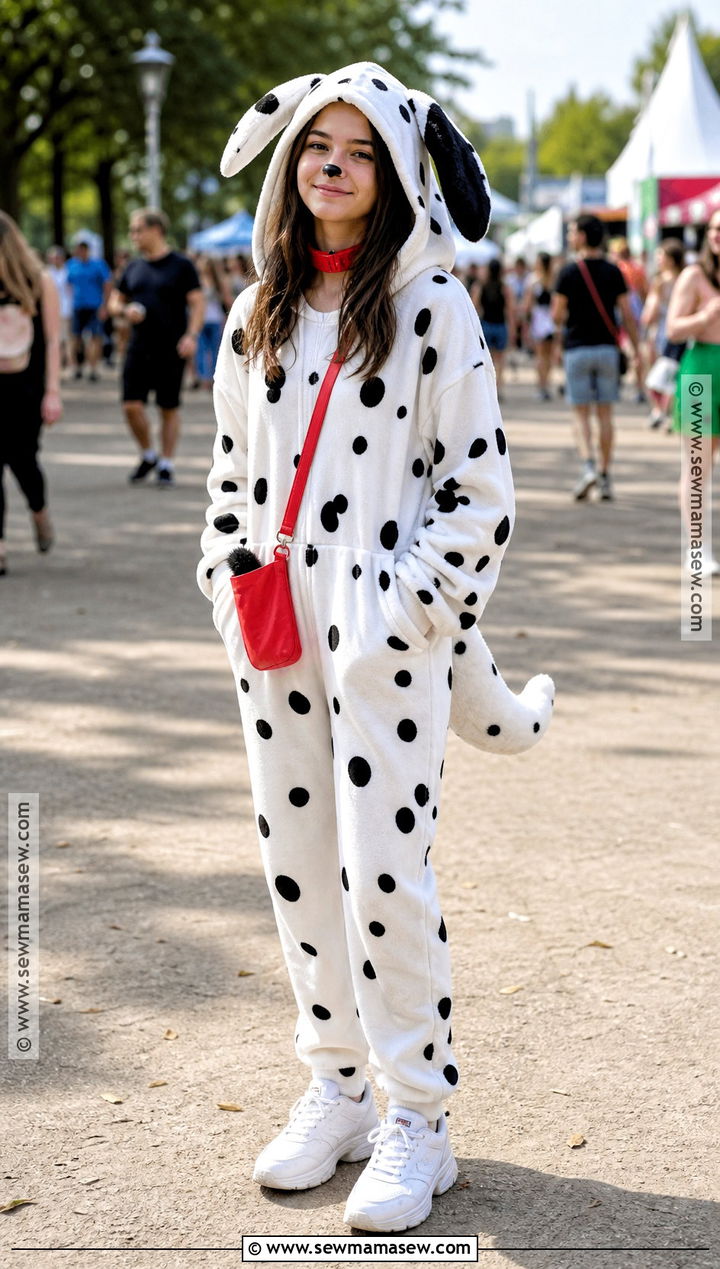 Dalmatian Costume With Spotted Hoodie - 40 101 dalmations costume ideas