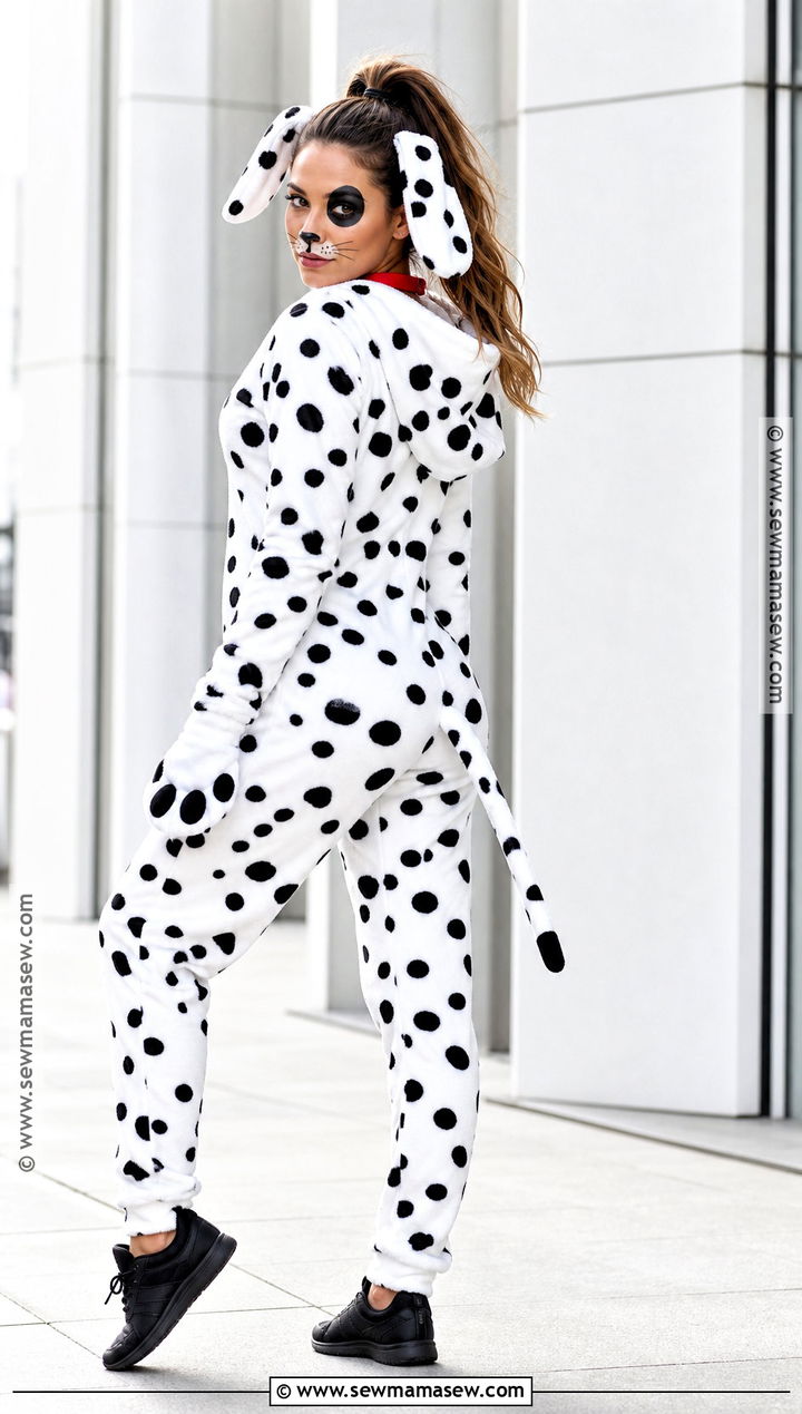 Dalmatian Costume With Spotted Jumpsuit - 35 Animal Costumes for Women