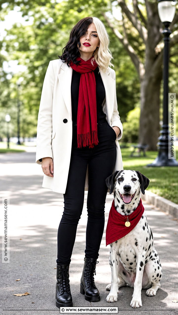 Dalmatian Pet Costume With Red Bandana - 40 101 dalmations costume ideas