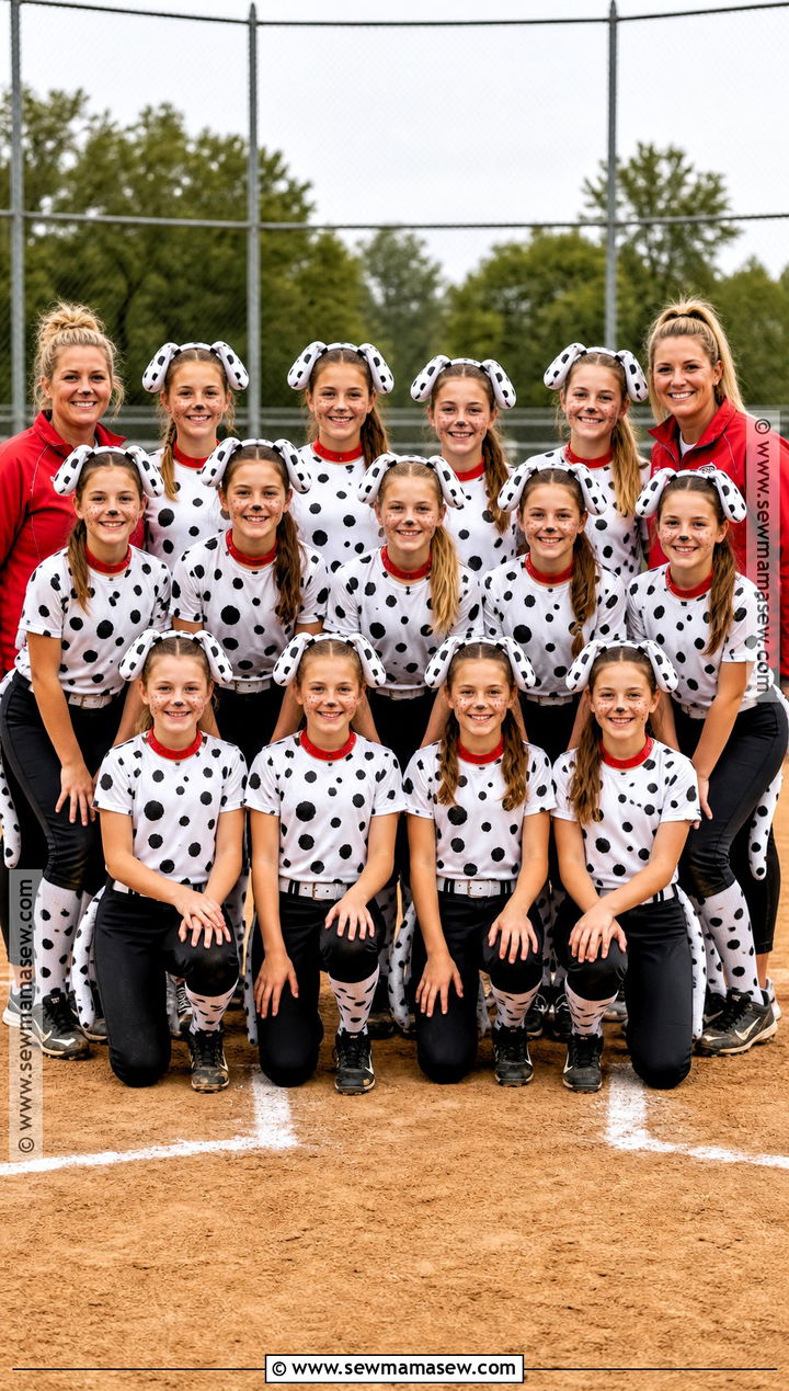 Dalmatian Softball Team Costume - 35 softball team halloween costume ideas