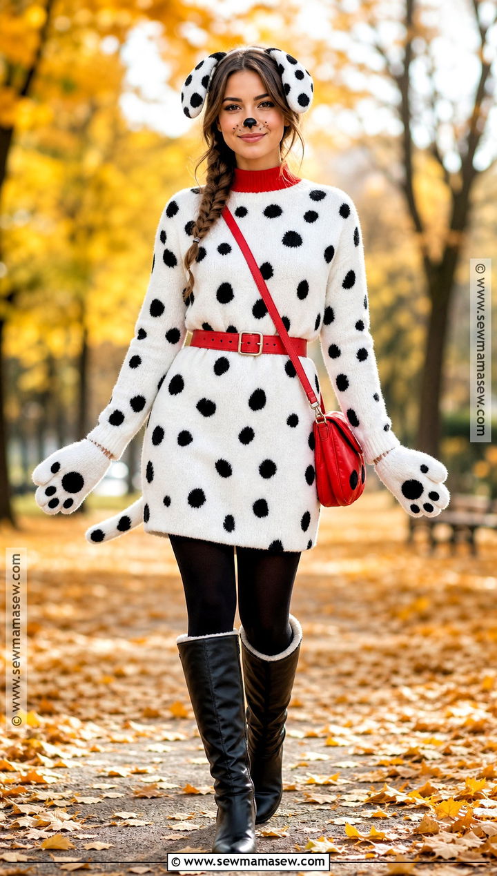 Dalmatian Sweater Dress Costume - 30 dalmatian costume women's ideas