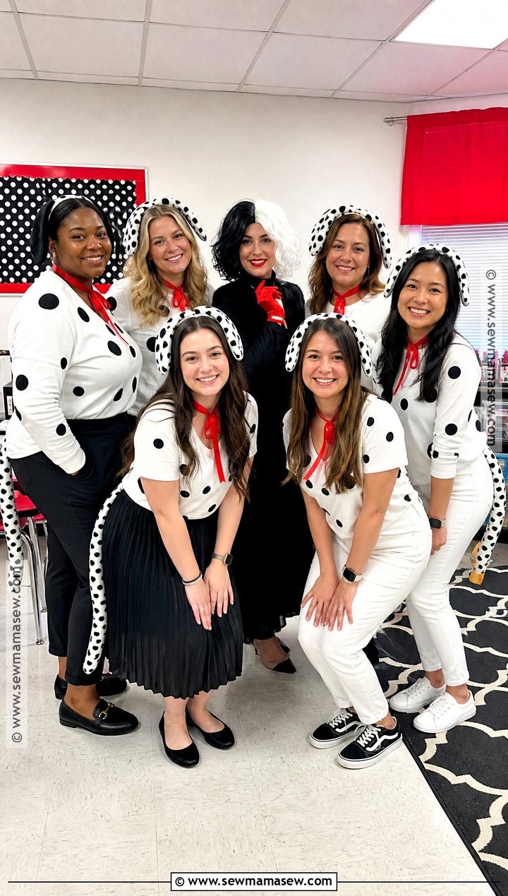 Dalmatian Teacher Group Costume - 30 dalmatian halloween costume ideas