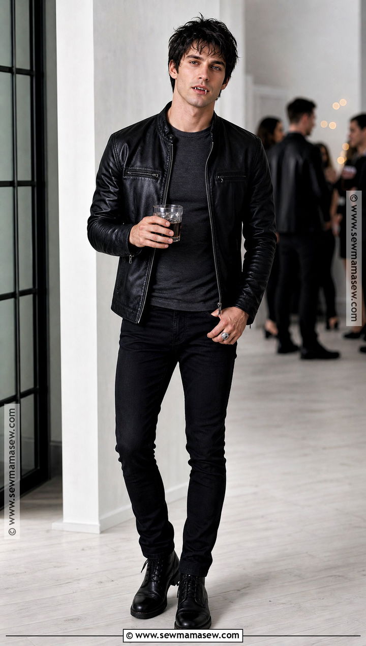 Damon Salvatore Leather Jacket Costume - 30 tvd halloween costumes