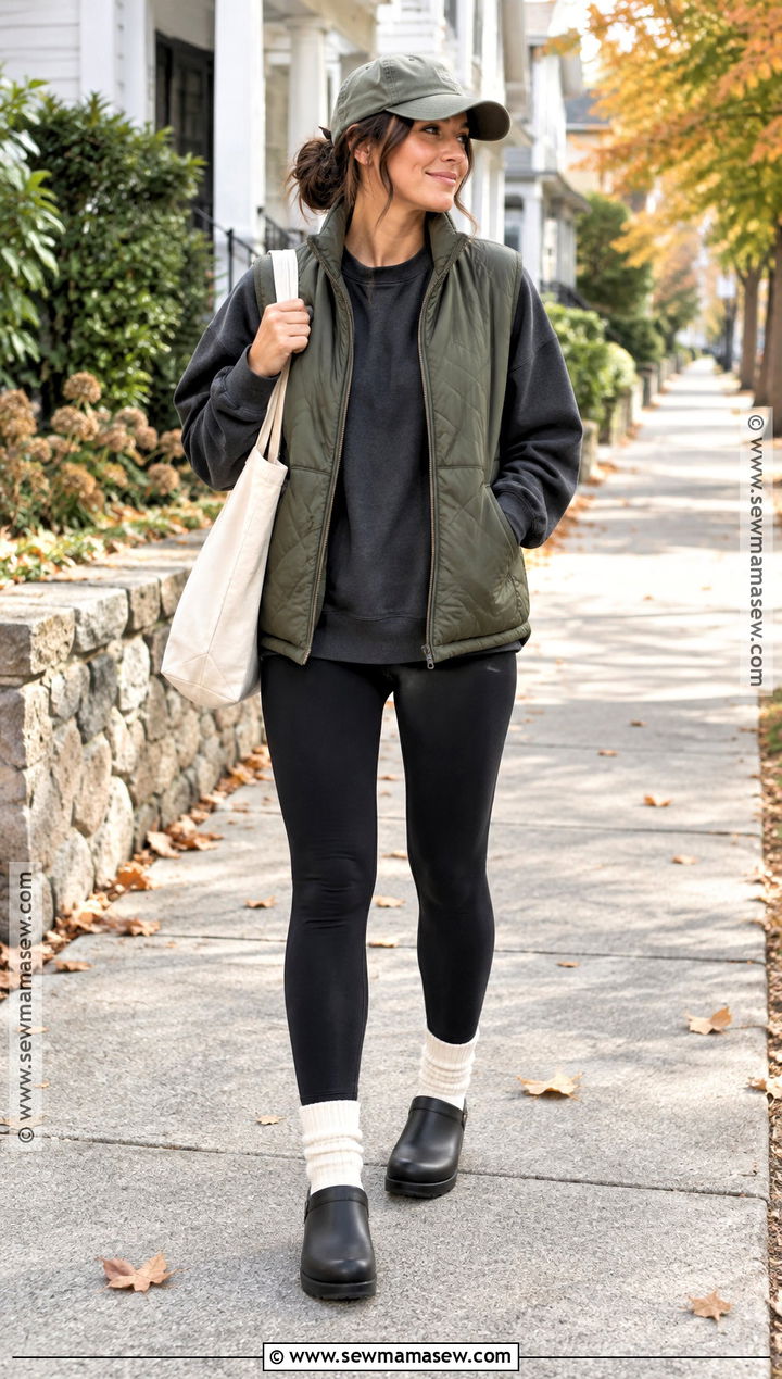 Dansko Clogs With Leggings And Oversized Sweatshirt - 15 dansko clogs outfit fall ideas