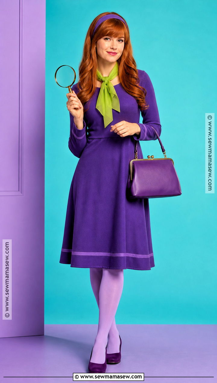 Daphne Costume With Purple Midi Dress - 40 Modest Halloween Costumes