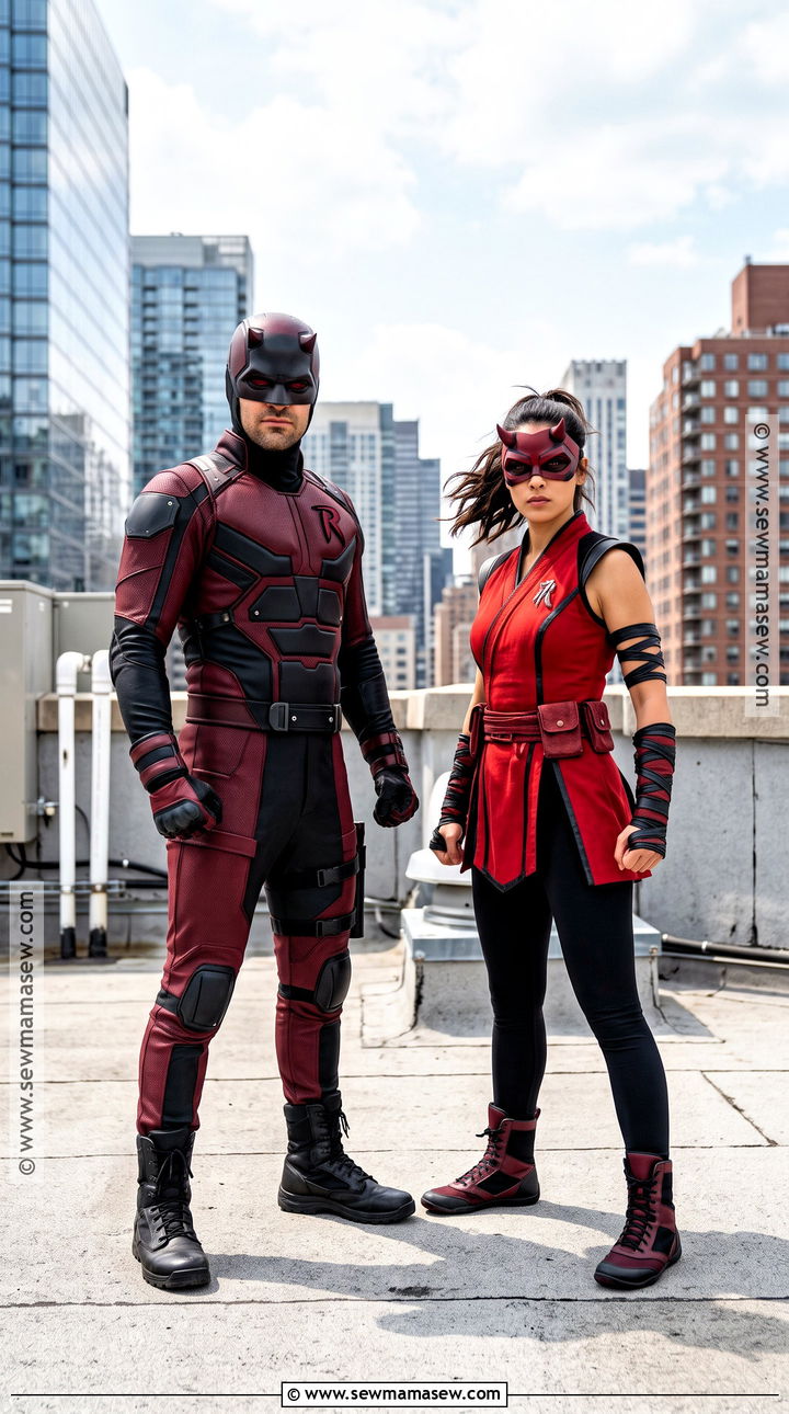 Daredevil And Elektra Couple Costume - 30 super hero couple costumes