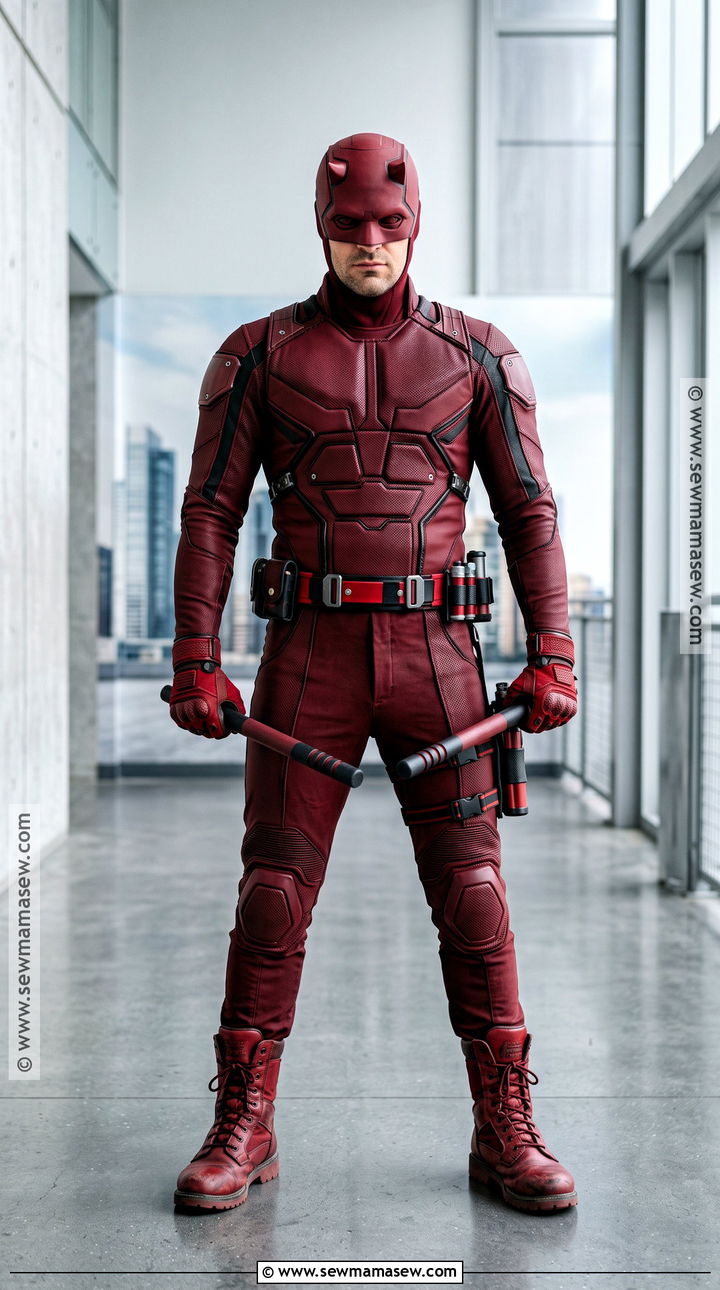 Daredevil Costume With Red Mask - 40 superhero costume ideas