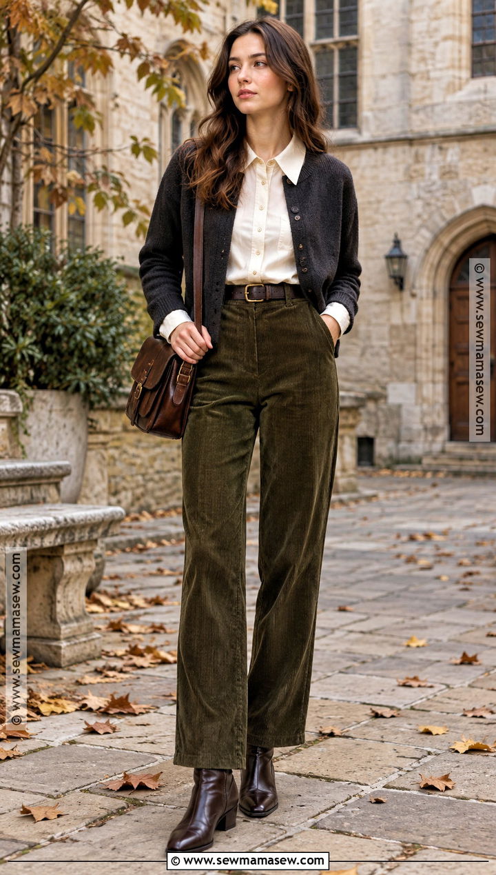 Dark Academia Corduroy Pants Outfit - 20 Fall Outfits Dark Academia